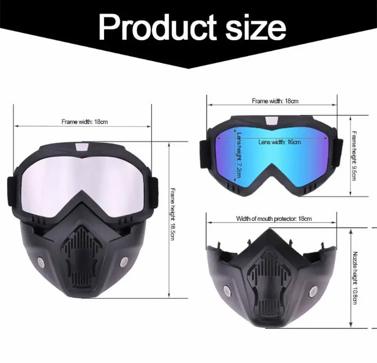 Motorcycle Helmet Mask, Windproof Motorcycle Riding Goggles, UV Protection Bike Mask Motorcycle Helmet Mask, Windproof Motorcycle Riding Goggles, UV Protection Bike Mask